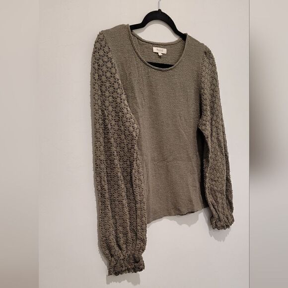 FINAL SALEš·MadewellāOliveāgreenālongāsleeveātopāsizeāM - Picture 9 of 16